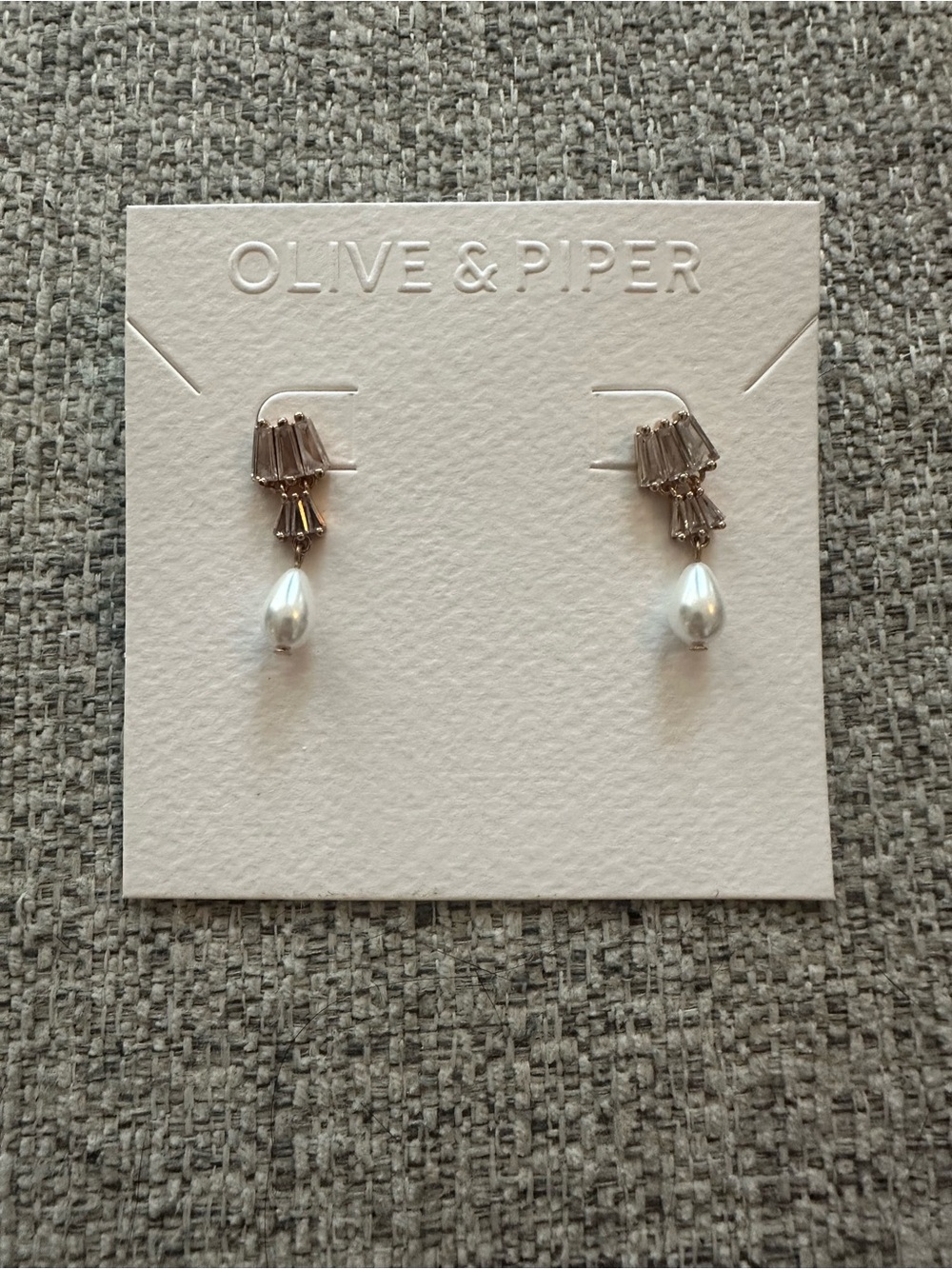 Olive & Piper rue drop bridal earrings